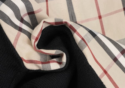 BURBERRY BLACK LABEL Nova Check Zip Sweater Black Size 2