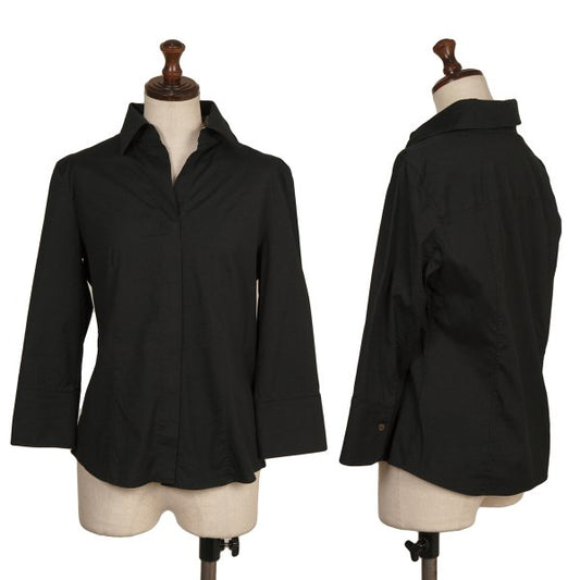 BURBERRY LONDON Cotton Stretch Shirt Black Size 38