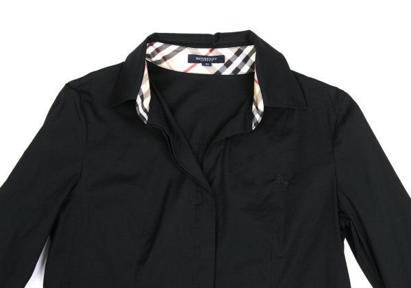 BURBERRY LONDON Cotton Stretch Shirt Black Size 38