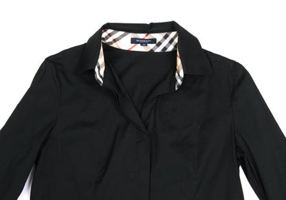 BURBERRY LONDON Cotton Stretch Shirt Black Size 38