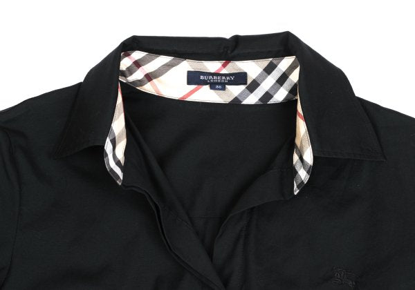 BURBERRY LONDON Cotton Stretch Shirt Black Size 38