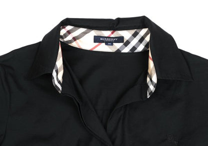 BURBERRY LONDON Cotton Stretch Shirt Black Size 38