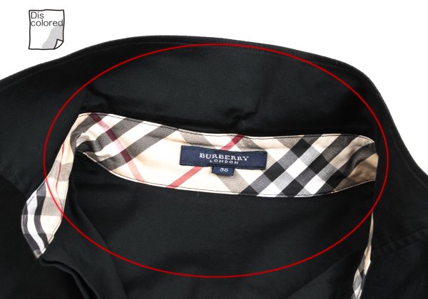 BURBERRY LONDON Cotton Stretch Shirt Black Size 38