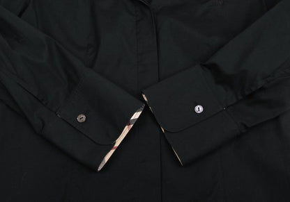 BURBERRY LONDON Cotton Stretch Shirt Black Size 38