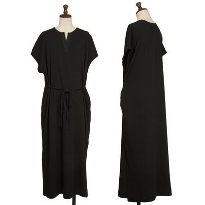 Johnbull Cotton Rib Skipper Midi Dress Black Size F