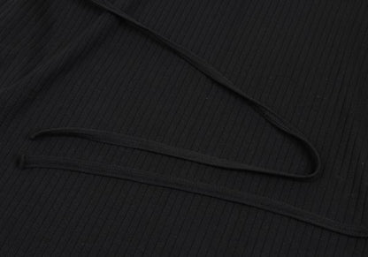 Johnbull Cotton Rib Skipper Midi Dress Black Size F