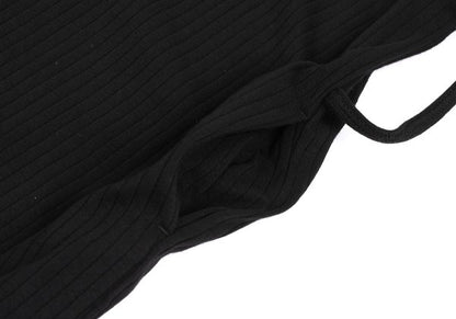 Johnbull Cotton Rib Skipper Midi Dress Black Size F