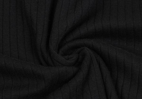 Johnbull Cotton Rib Skipper Midi Dress Black Size F