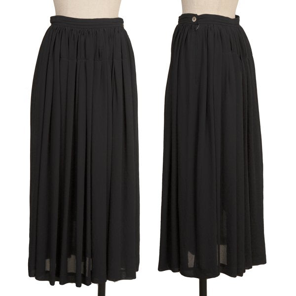 COMME des GARCONS Poly Gathered Sheer Skirt Navy Size M