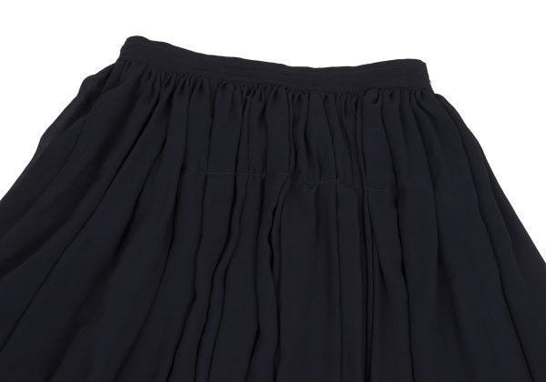 COMME des GARCONS Poly Gathered Sheer Skirt Navy Size M