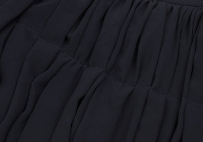COMME des GARCONS Poly Gathered Sheer Skirt Navy Size M