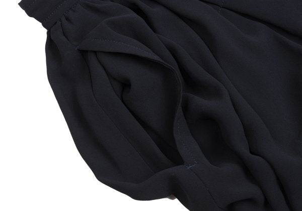 COMME des GARCONS Poly Gathered Sheer Skirt Navy Size M