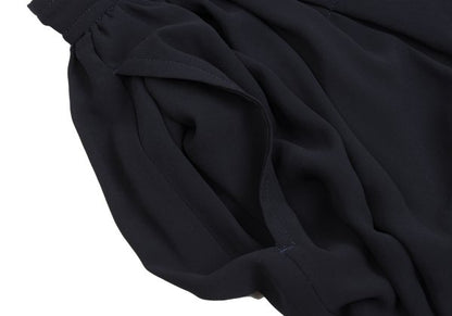 COMME des GARCONS Poly Gathered Sheer Skirt Navy Size M