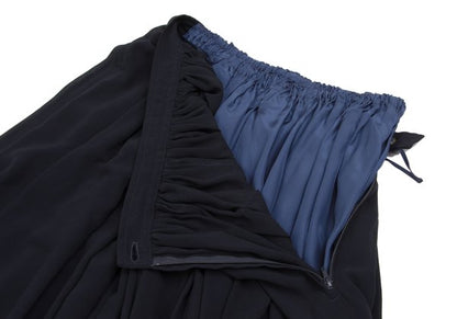 COMME des GARCONS Poly Gathered Sheer Skirt Navy Size M