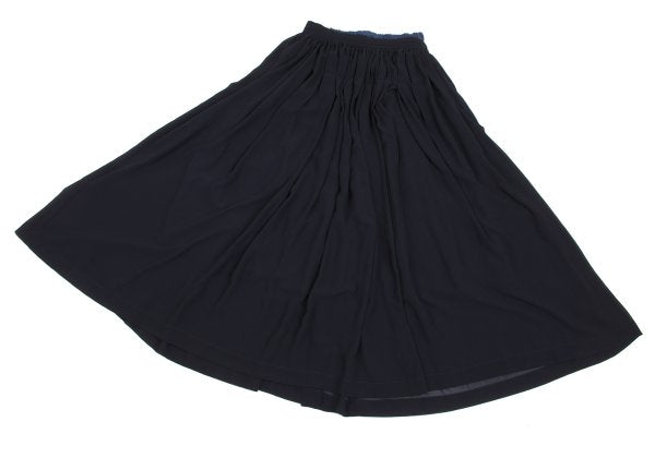 COMME des GARCONS Poly Gathered Sheer Skirt Navy Size M