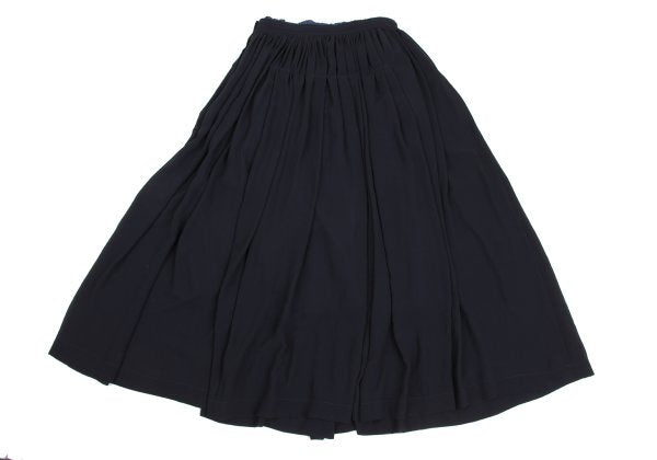 COMME des GARCONS Poly Gathered Sheer Skirt Navy Size M