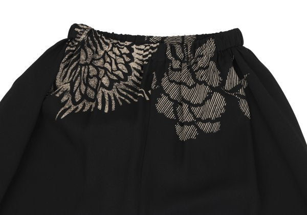 COMME des GARCONS Flower Print Sheer Pants Black Size S