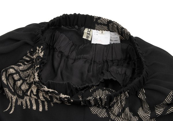 COMME des GARCONS Flower Print Sheer Pants Black Size S