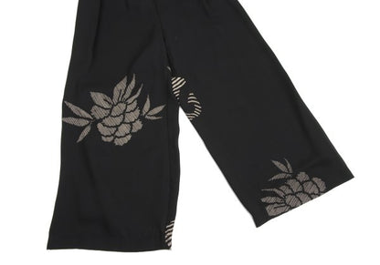 COMME des GARCONS Flower Print Sheer Pants Black Size S