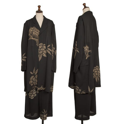 COMME des GARCONS Flower Print Sheer Pants Black Size S