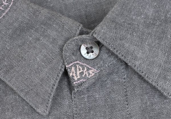 Papas Cotton Embroidered All-Over Shirt Gray Size 48M