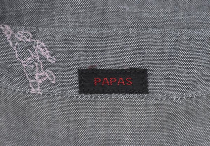 Papas Cotton Embroidered All-Over Shirt Gray Size 48M