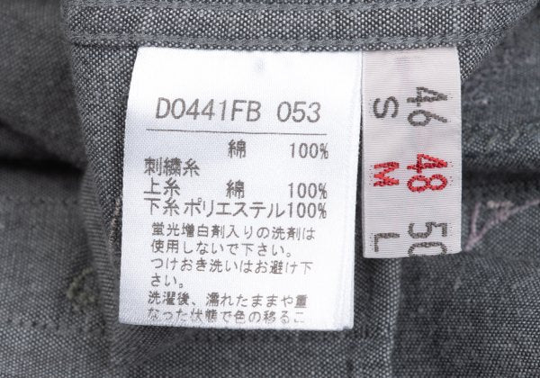 Papas Cotton Embroidered All-Over Shirt Gray Size 48M