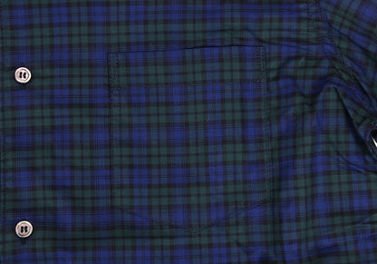 COMME des GARCONS HOMME Panel Check SS Navy Green Shirt Size XS