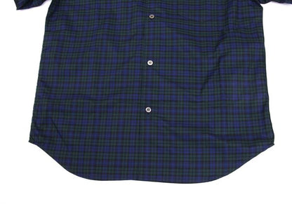 COMME des GARCONS HOMME Panel Check SS Navy Green Shirt Size XS