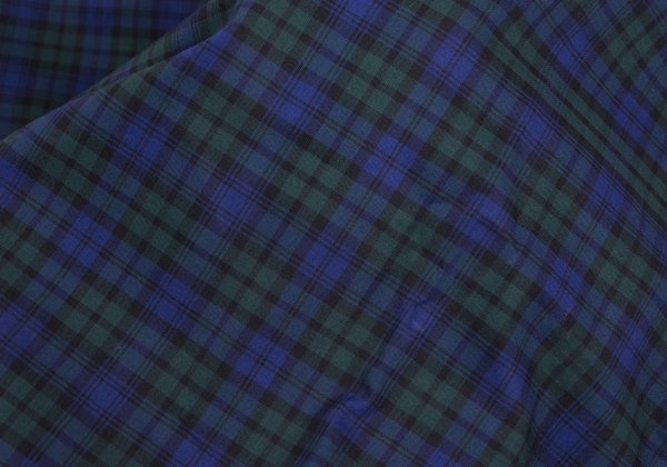 COMME des GARCONS HOMME Panel Check SS Navy Green Shirt Size XS