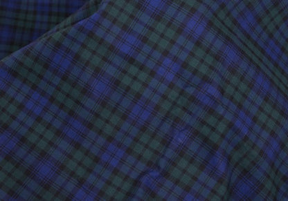 COMME des GARCONS HOMME Panel Check SS Navy Green Shirt Size XS