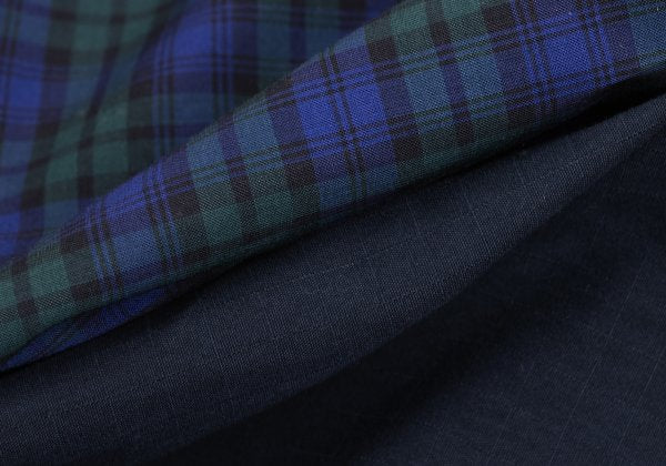 COMME des GARCONS HOMME Panel Check SS Navy Green Shirt Size XS