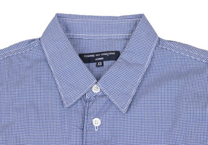 COMME des GARCONS HOMME Mixed Material Shirt Blue Size XS