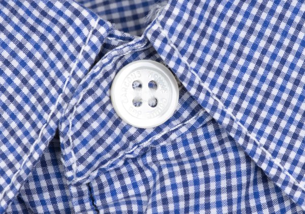 COMME des GARCONS HOMME Mixed Material Shirt Blue Size XS