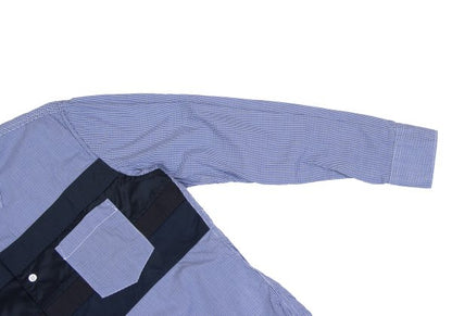 COMME des GARCONS HOMME Mixed Material Shirt Blue Size XS
