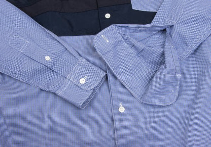 COMME des GARCONS HOMME Mixed Material Shirt Blue Size XS