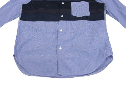 COMME des GARCONS HOMME Mixed Material Shirt Blue Size XS