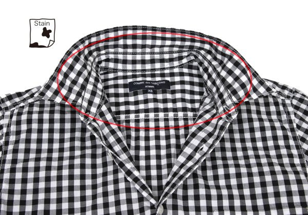 COMME des GARCONS HOMME Black White Cotton Shirt Size XS