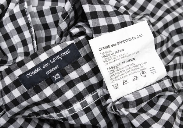 COMME des GARCONS HOMME Black White Cotton Shirt Size XS