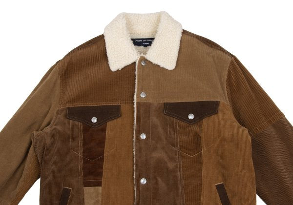 COMME des GARCONS HOMME Boa Lined Multi Jacket Brown Size S