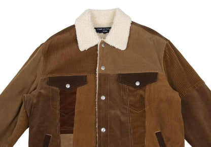 COMME des GARCONS HOMME Boa Lined Multi Jacket Brown Size S