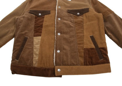 COMME des GARCONS HOMME Boa Lined Multi Jacket Brown Size S