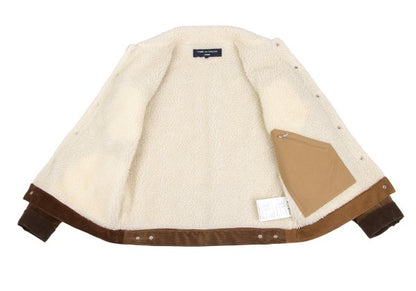 COMME des GARCONS HOMME Boa Lined Multi Jacket Brown Size S