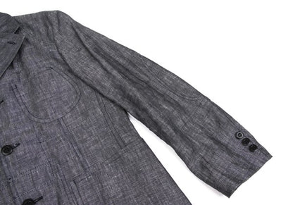 COMME des GARCONS HOMME Linen Paisley Jacket Gray Size XS