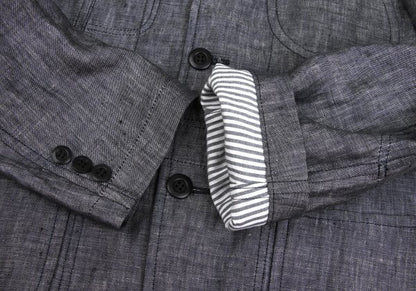 COMME des GARCONS HOMME Linen Paisley Jacket Gray Size XS