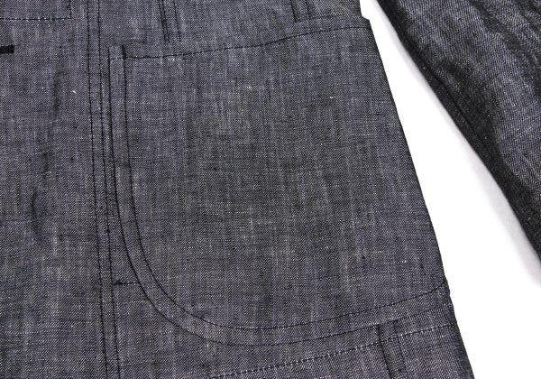 COMME des GARCONS HOMME Linen Paisley Jacket Gray Size XS