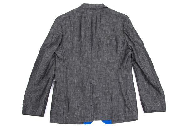 COMME des GARCONS HOMME Linen Paisley Jacket Gray Size XS
