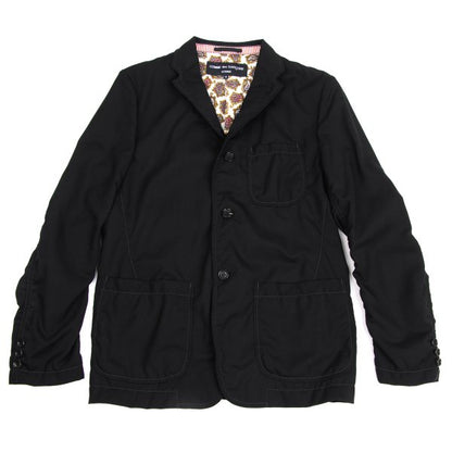 COMME des GARCONS HOMME Wool Paisley Jacket Black Size S