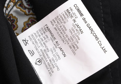 COMME des GARCONS HOMME Wool Paisley Jacket Black Size S