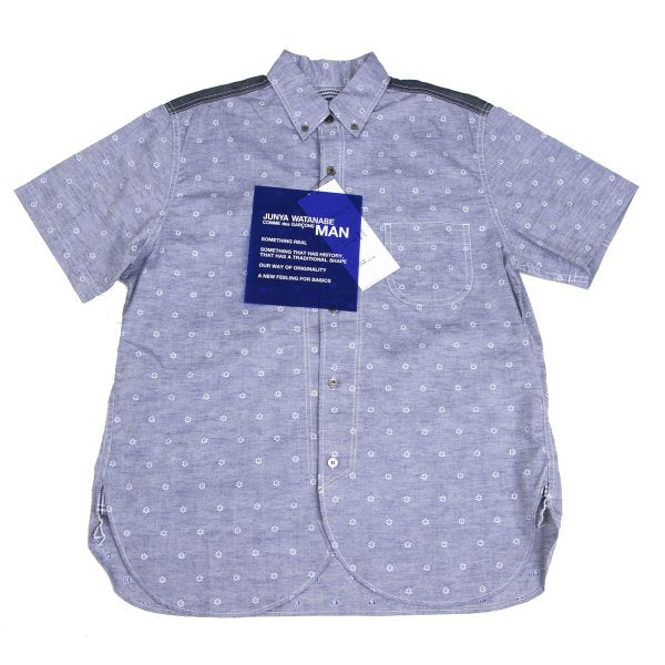 JUNYA WATANABE MAN Chambray Floral BD Sleeve Shirt Size XS